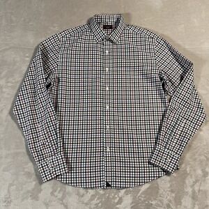 Untuckit Men's Button Up Shirt Plaid Office Preppy Casual M Black/White/Blue/Red